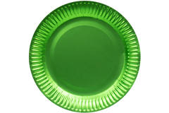 Piattini verde metallizzato 23 cm - 8 pezzi