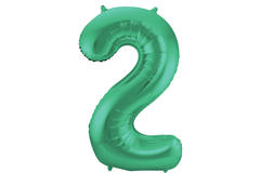Green Metallic Mat Foil Balloon Number 2 - 86 cm 1