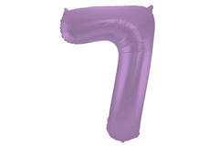 Foil Balloon Number 7 Purple Metallic Matt - 86 cm