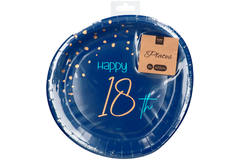 Disposable Plates Elegant True Blue 18 Years 23cm - 8 pieces 2