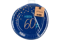 Disposable Plates Elegant True Blue 60 Years 23cm - 8 pieces 2