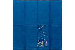 Napkins Elegant True Blue 80 Years 33x33cm - 10 pieces 4