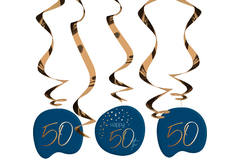 Decorazione da appendere Elegant True Blue 50 Years - 5 pezzi