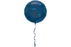 Balon Foliowy Elegancki Prawdziwy Niebieski 40 Lat - 45cm 2
