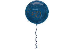Balon Foliowy Elegancki Prawdziwy Niebieski 50 Lat - 45cm 2