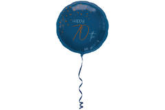 Folieballon Elegant True Blue 70 Jaar - 45cm 2