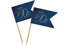 Party Pickers Elegant True Blue 50 Years - 36 pieces