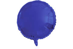 Palloncino Stagnola Rotondo Blu Metallizzato Opaco - 45 cm