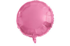 Balon foliowy Okrągły Różowy Metaliczne Mat - 45 cm