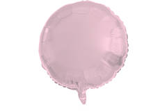 Balon foliowy Okrągły Pastelowy Różowy Metaliczne Mat - 45 cm