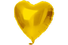 Folienballon Herzförmig Gold - 45 cm