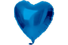 Palloncino Stagnola a Forma di Cuore Blu - 45 cm
