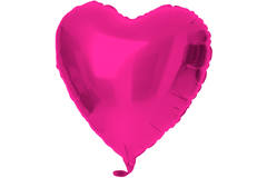 Balon foliowy w kształcie serca Magenta - 45 cm