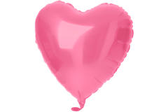 Folienballon Herzförmig Pink Metallic Matt - 45 cm