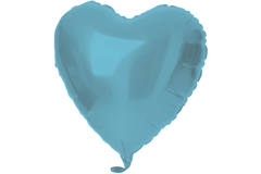 Folieballon Hartvormig Pastel Blauw Metallic Mat - 45 cm