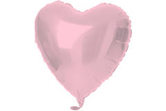 Balon foliowy W Kształcie serca Pastelowy Różowy Metaliczne Mat - 45 cm