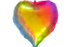 Palloncino Stagnola a Forma di Cuore Yummy Gummy Rainbow - 45 cm