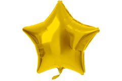 Balon foliowy w kształcie gwiazdy Złoty - 48 cm