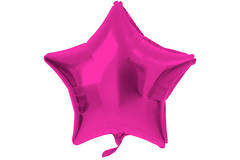 Balon foliowy w kształcie gwiazdy Magenta - 48 cm