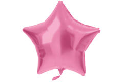 Foil Balloon Star-shaped Pink Metallic Matt - 48 cm