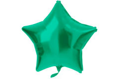 Foil Balloon Star-shaped Green Metallic Matt - 48 cm