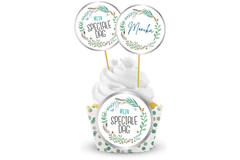 Set di decorazioni per cupcake 'Mijn Speciale Dag' - 6 set