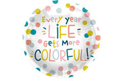 Palloncino foil Life Gets Colorful - 45 cm