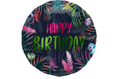 Balon foliowy Urodziny Neon Tropikalny - 45 cm 1