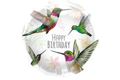 Balon foliowy Urodziny Koliber - 45 cm 1