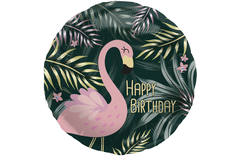 Balon foliowy Urodziny Tropikalny Flaming - 45 cm 1