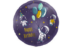 Foil Balloon Birthday Space - 45 cm