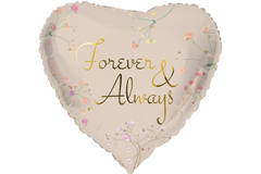 Foil Balloon Heart-shaped Forever and Always - 45 cm 1
