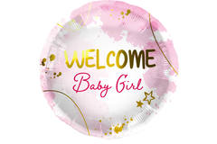 Foil Balloon Welcome Baby Girl Pink - 45 cm 1