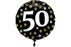 Folienballon Glossy Black 50 Jahre - 45cm 1