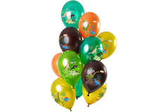 Latex Balloons Dino Roars Metallic 33 cm - 12 pieces