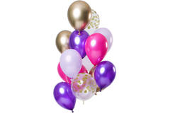 Ballons Purple Posh 33cm - 12 Stück 1