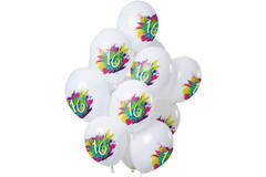 Ballons Color Splash 16 Jahre 30cm - 12 Stück 1