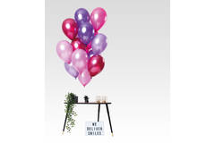 Ballons Merry Berry Pink Metallic 33cm - 15 Stück 2