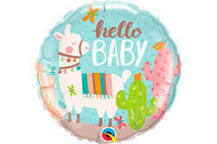 Folieballon 'Hello Baby' Lama - 45cm 1