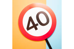 40th Birthday Traffic Sign Garden Sign - 26x52 cm 2