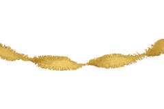 Girlande aus Krepppapier Gold - 6 Meter
