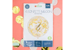 Balon XL z konfetti Sprinkles złoto - 61 cm 3