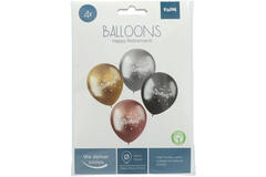 Ballons Shimmer 'Happy Retirement!' Electrum 33cm - 4 Stück 2