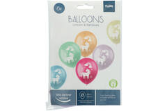 Palloncini Unicorns & Rainbows Multicolore 33cm - 6 pezzi 2