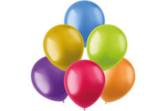 Balloons Color Pop Mix Metallic Multi Colors 23cm - 50 pieces