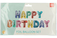 Balony foliowe 'Happy Birthday' wielokolorowe 36cm - 13 sztuk 2