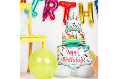 Palloncino di alluminio con Base 'Happy Birthday!' Cake Time - 72 cm 5
