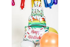Balon foliowy z podstawą 'Happy Birthday!' Cake Time - 72 cm 4