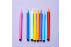 Kaarsen Color Pop Meerkleurig 6cm - 24 stuks 4
