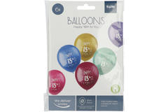 Balloons Shimmer 18 Years Multicolored 33cm - 6 pieces 2